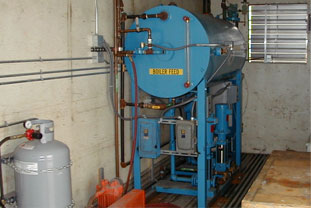 Inside OSR Mobile Steam Trailer